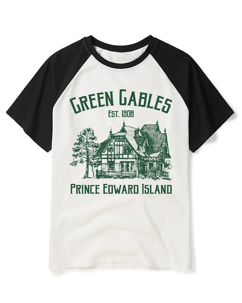 Retro Green Gables House Graphic Tee