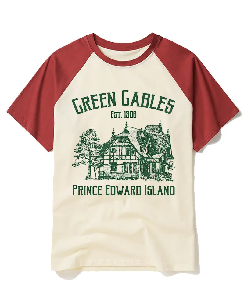 Retro Green Gables House Graphic Tee