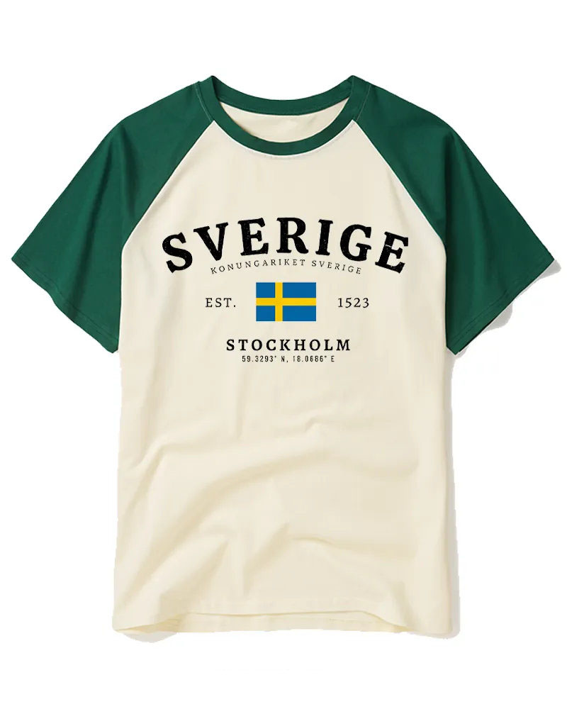 Kingdom of Sweden Raglan Baseball T-Shirt