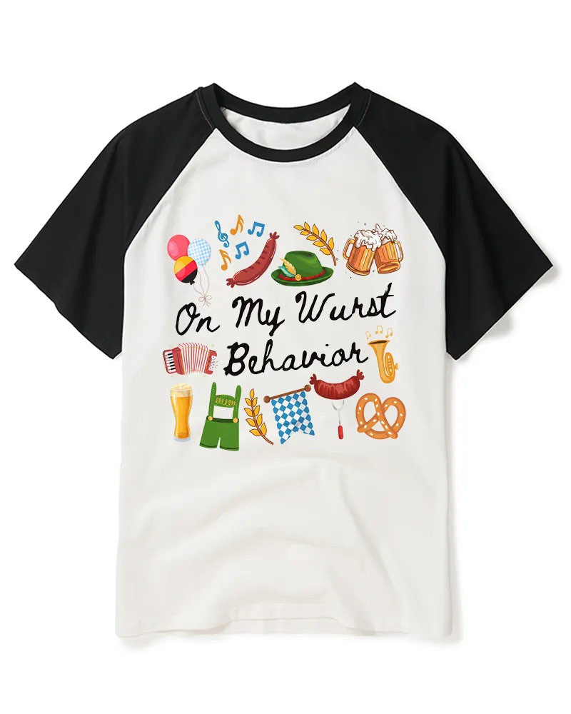Oktoberfest 2000s Raglan Baseball T-Shirt
