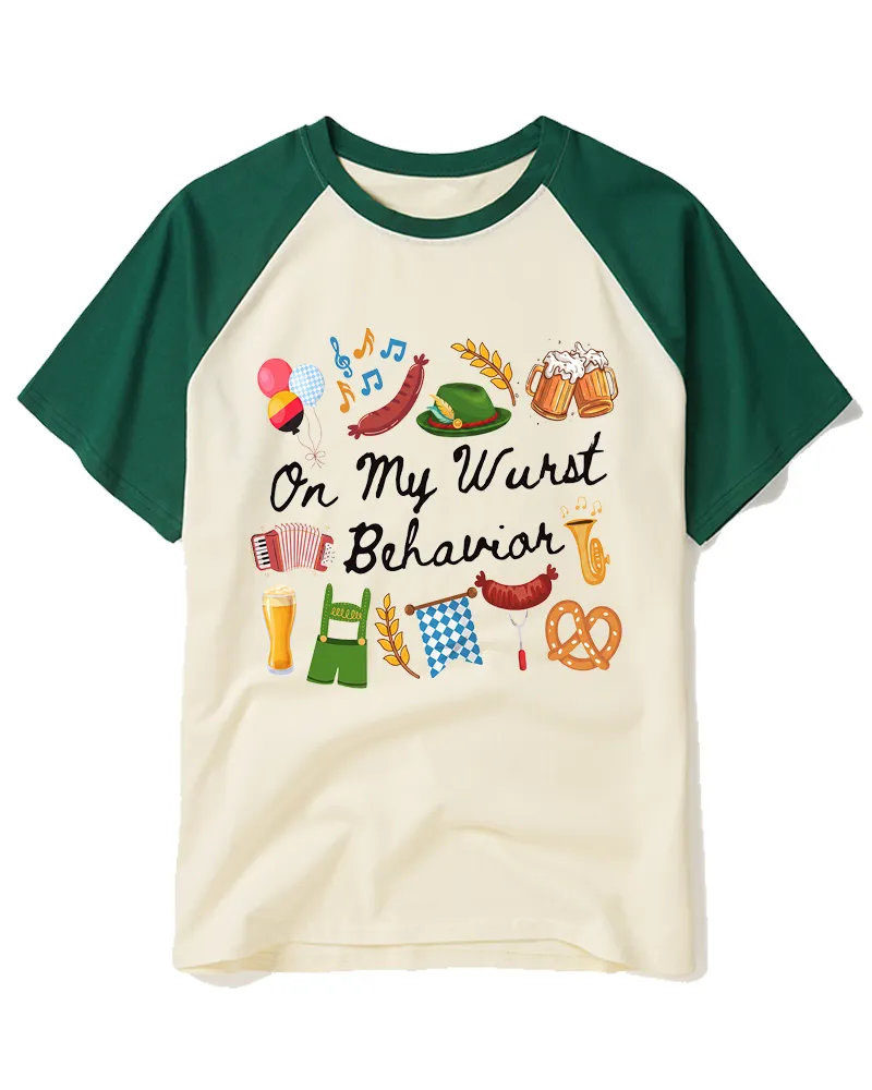 Oktoberfest 2000s Raglan Baseball T-Shirt