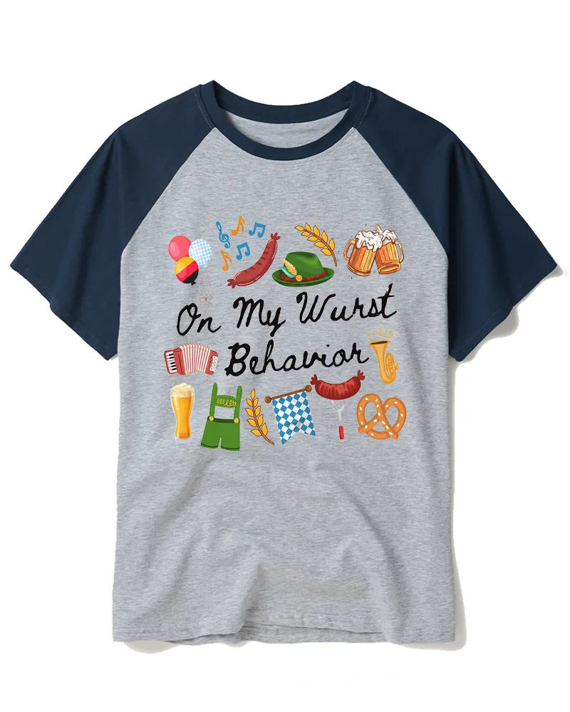 Oktoberfest 2000s Raglan Baseball T-Shirt