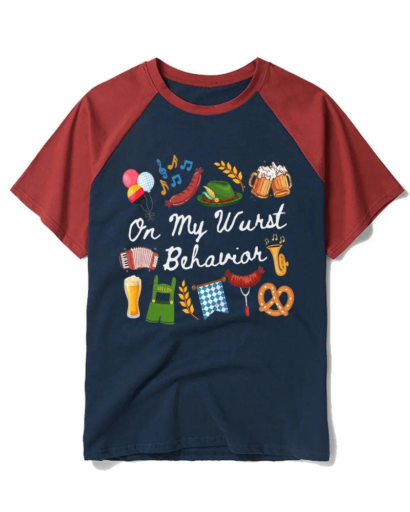 Oktoberfest 2000s Raglan Baseball T-Shirt