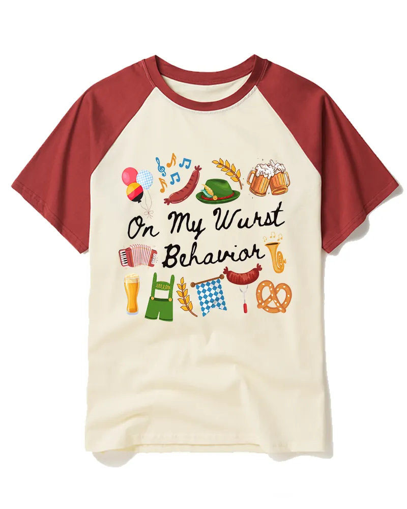 Oktoberfest 2000s Raglan Baseball T-Shirt