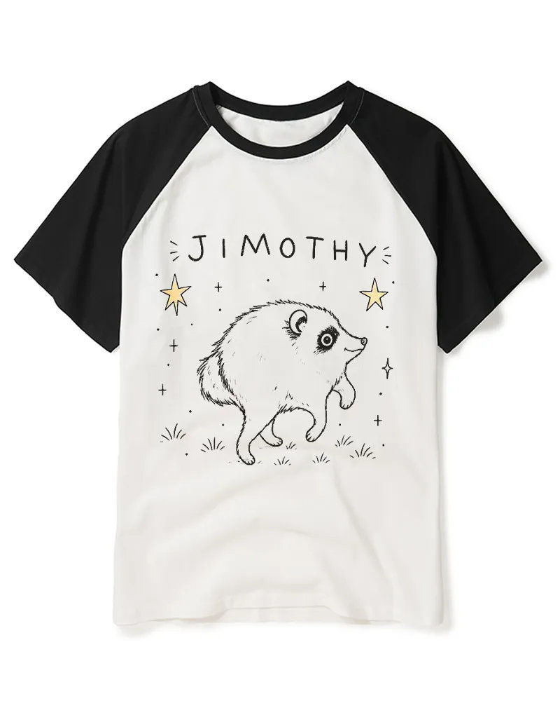 Hot Jimothy Summer Raccoon Raglan Baseball T-Shirt