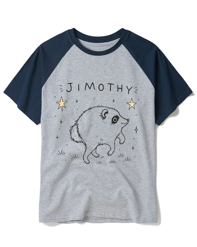 Hot Jimothy Summer Raccoon Raglan Baseball T-Shirt