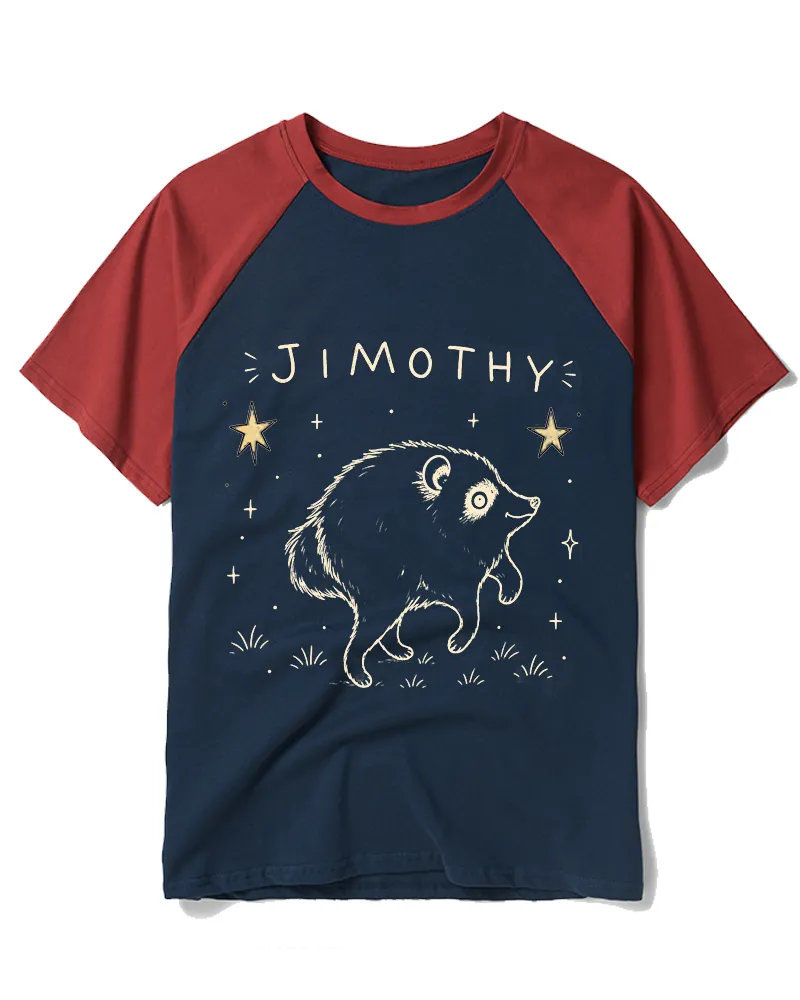Hot Jimothy Summer Raccoon Raglan Baseball T-Shirt