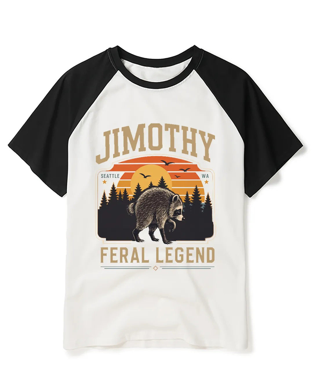 Short King Jimothy Raglan Baseball T-Shirt