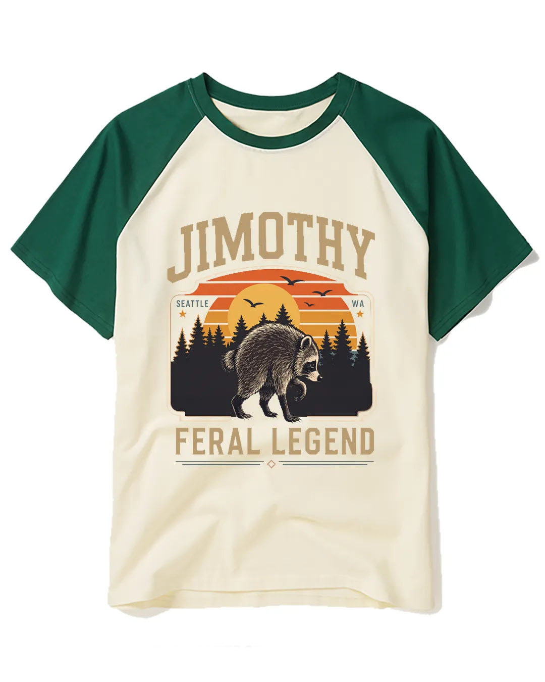 Short King Jimothy Raglan Baseball T-Shirt