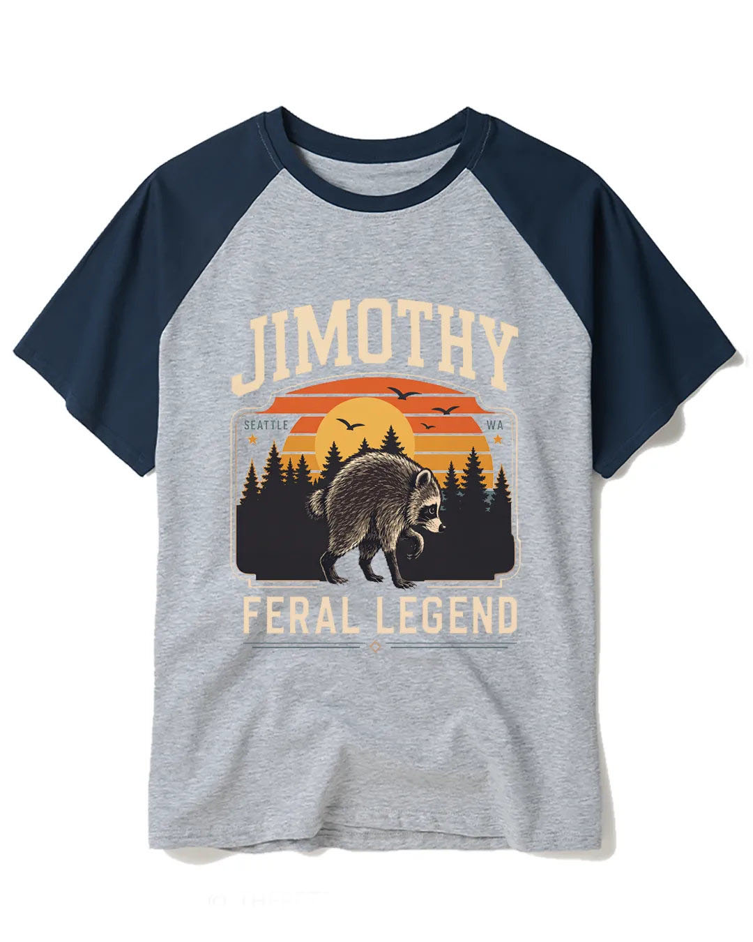 Short King Jimothy Raglan Baseball T-Shirt
