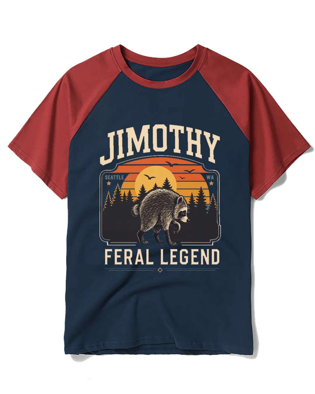 Short King Jimothy Raglan Baseball T-Shirt