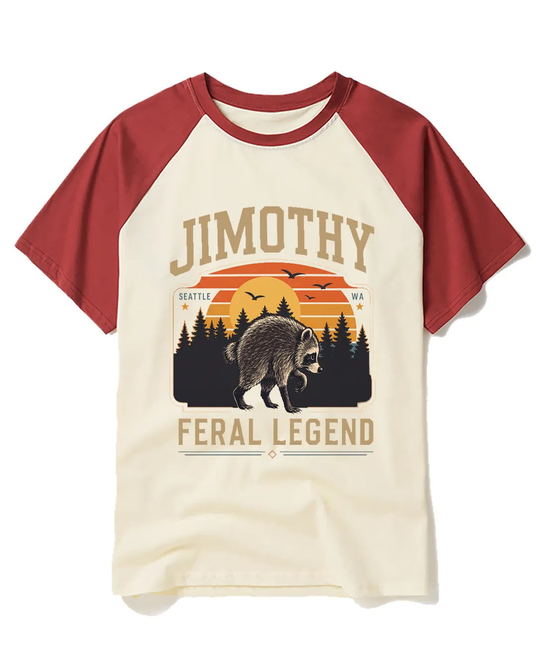 Short King Jimothy Raglan Baseball T-Shirt