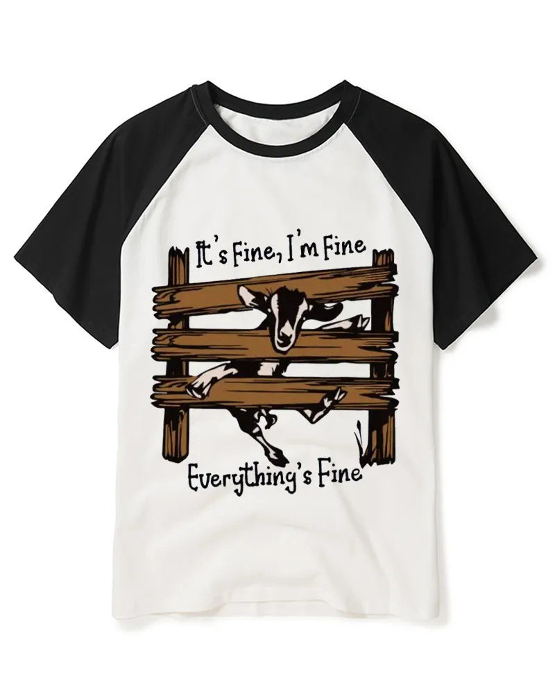 Everything’s Fine 1960s Raglan Baseball T-Shirt