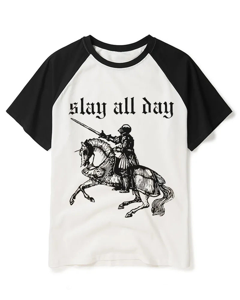 Slay All Day Raglan Baseball T-Shirt