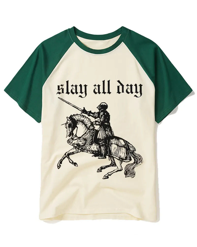 Slay All Day Raglan Baseball T-Shirt