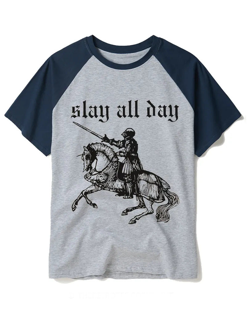 Slay All Day Raglan Baseball T-Shirt