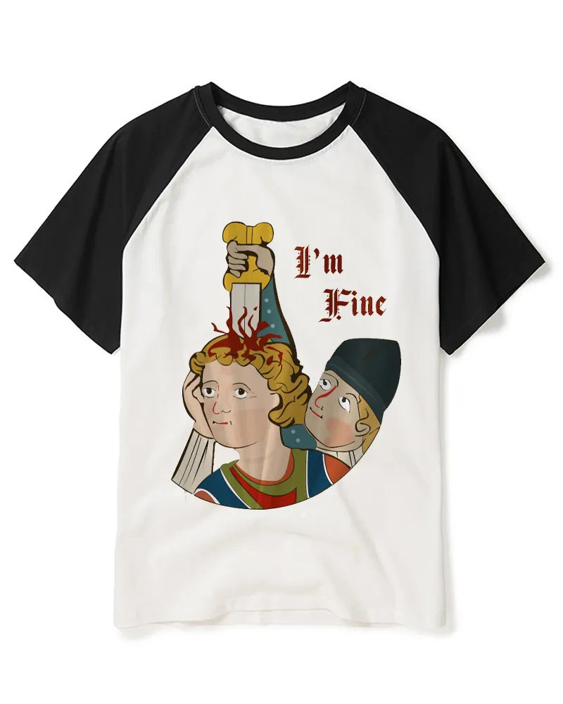 I’m Fine Raglan Baseball T-Shirt