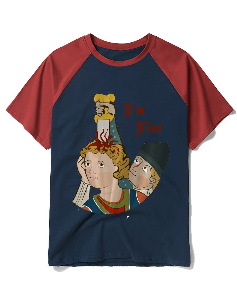 I’m Fine Raglan Baseball T-Shirt