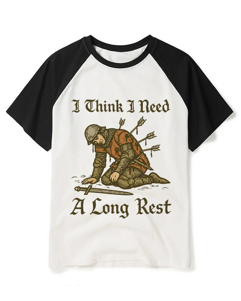 I Think I Need A Long Rest Raglan Baseball T-Shirt