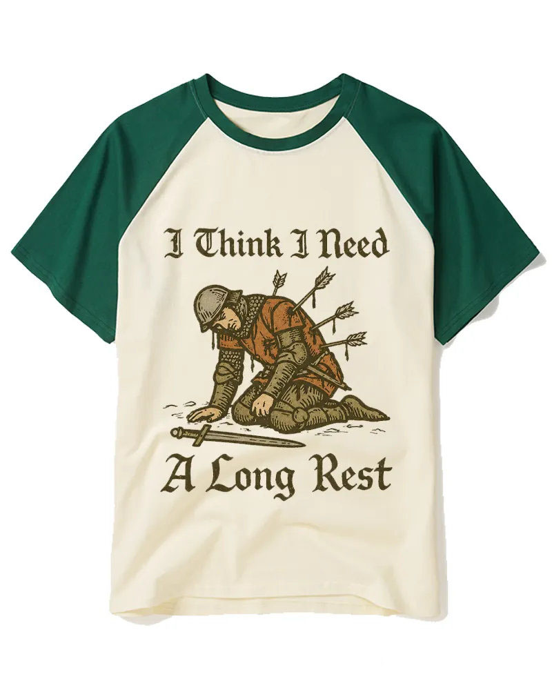 I Think I Need A Long Rest Raglan Baseball T-Shirt