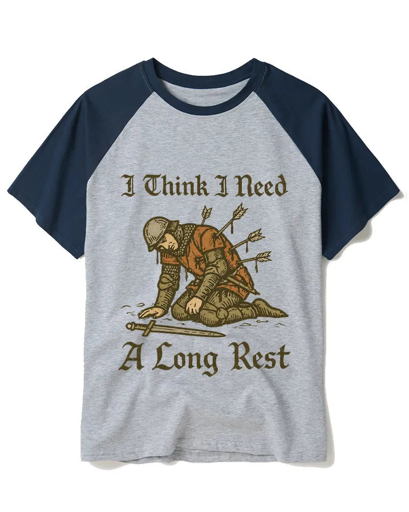 I Think I Need A Long Rest Raglan Baseball T-Shirt