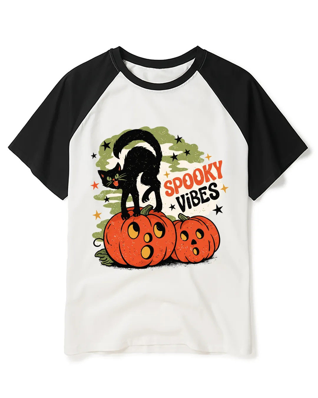 Spooky Vibes Raglan Baseball T-Shirt