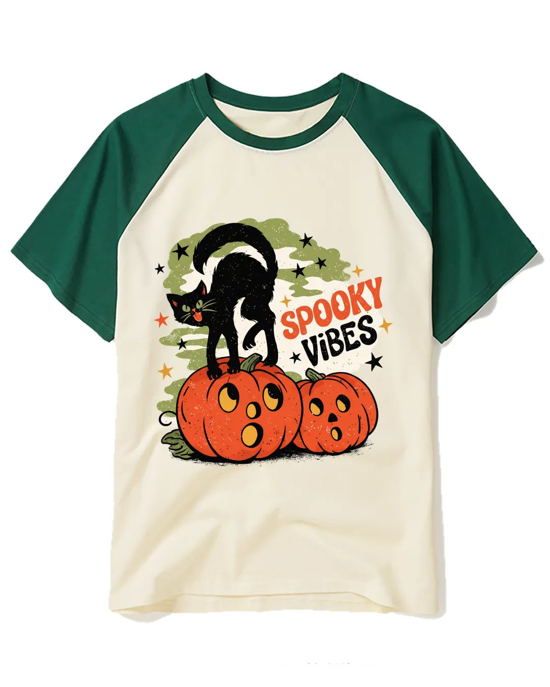 Spooky Vibes Raglan Baseball T-Shirt