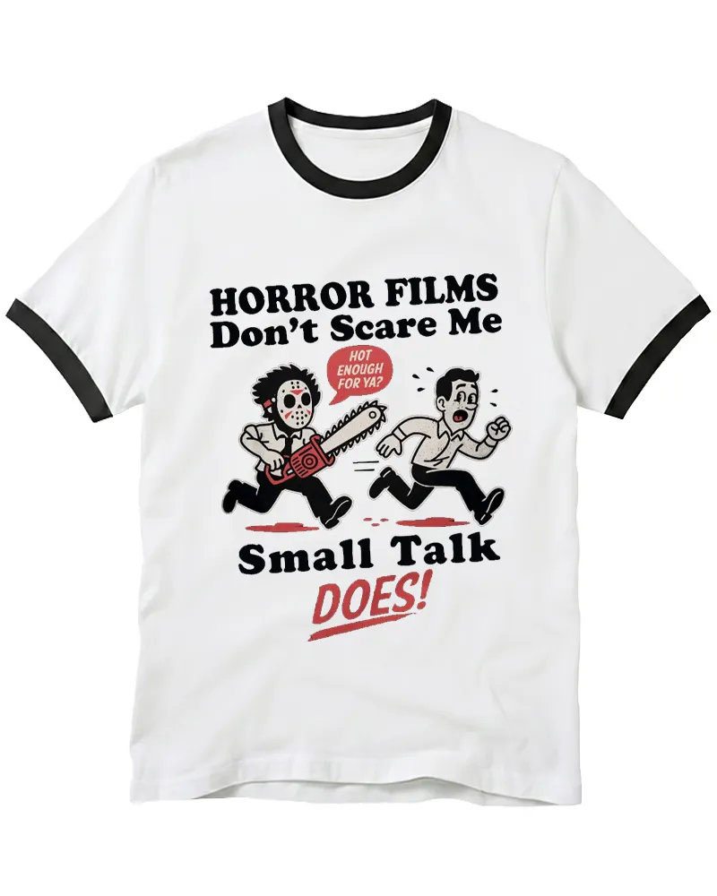 Horror Small Talk 1980s Ringer T-shirt