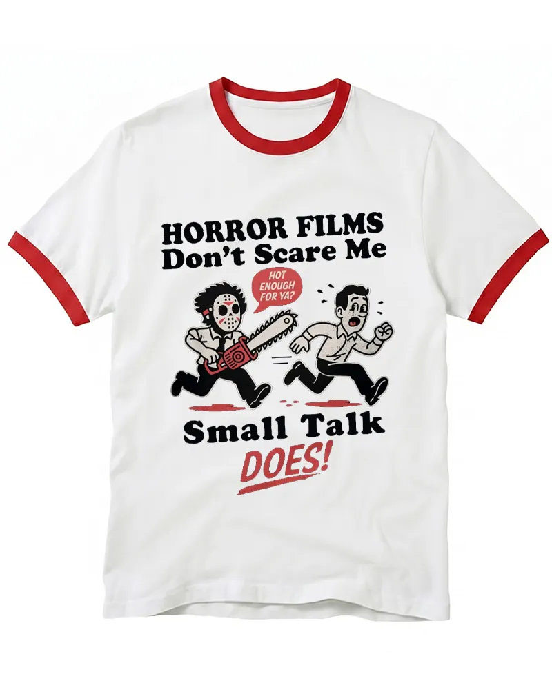 Horror Small Talk 1980s Ringer T-shirt