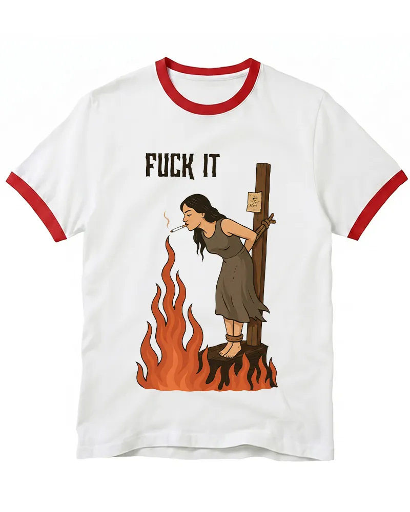Fuck It 1970s Ringer T-shirt
