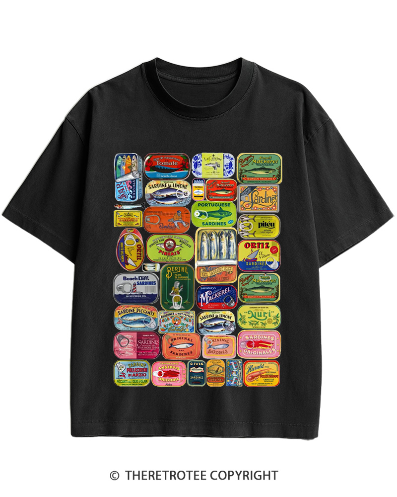 Tinned Fish 1960s Cotton T-Shirt image 1