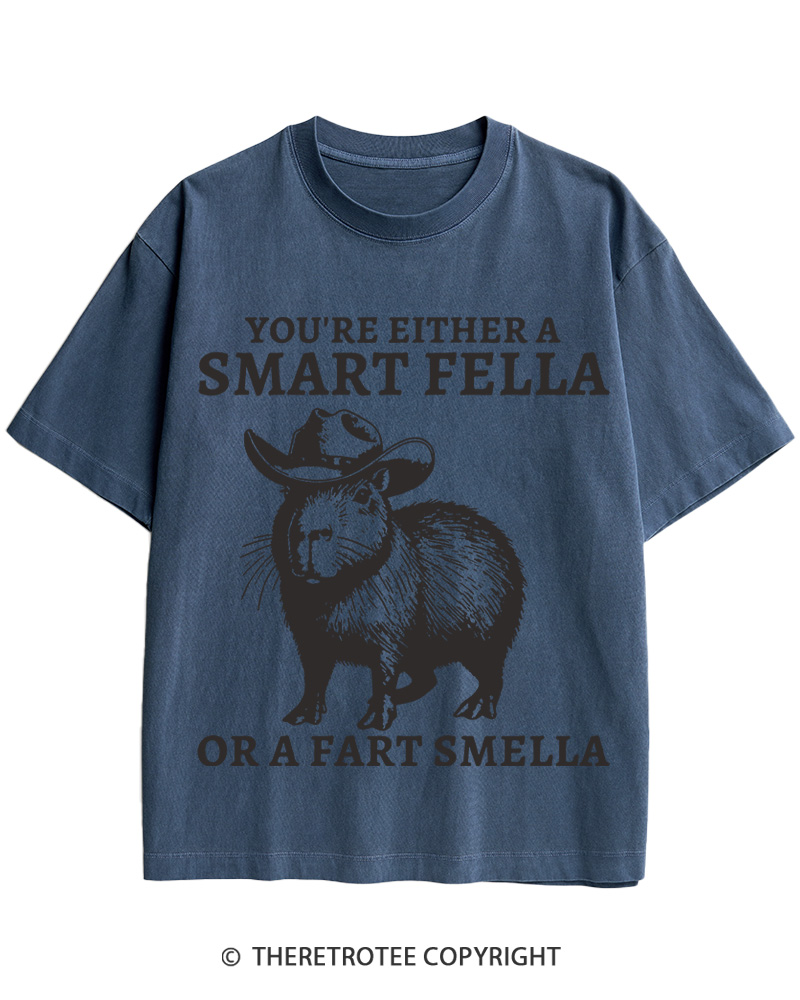 Smart Fella Capybara 1990s Cotton T-Shirt image 8