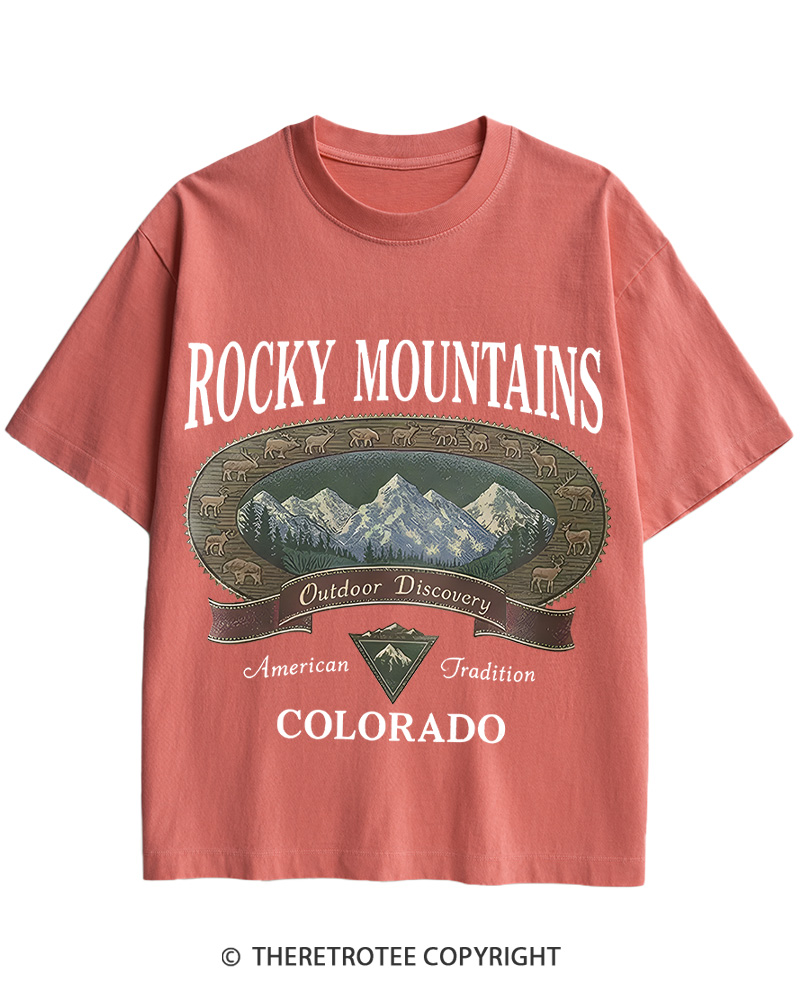 Rocky Mountains Colorado 1980s Cotton T-Shirt image 6