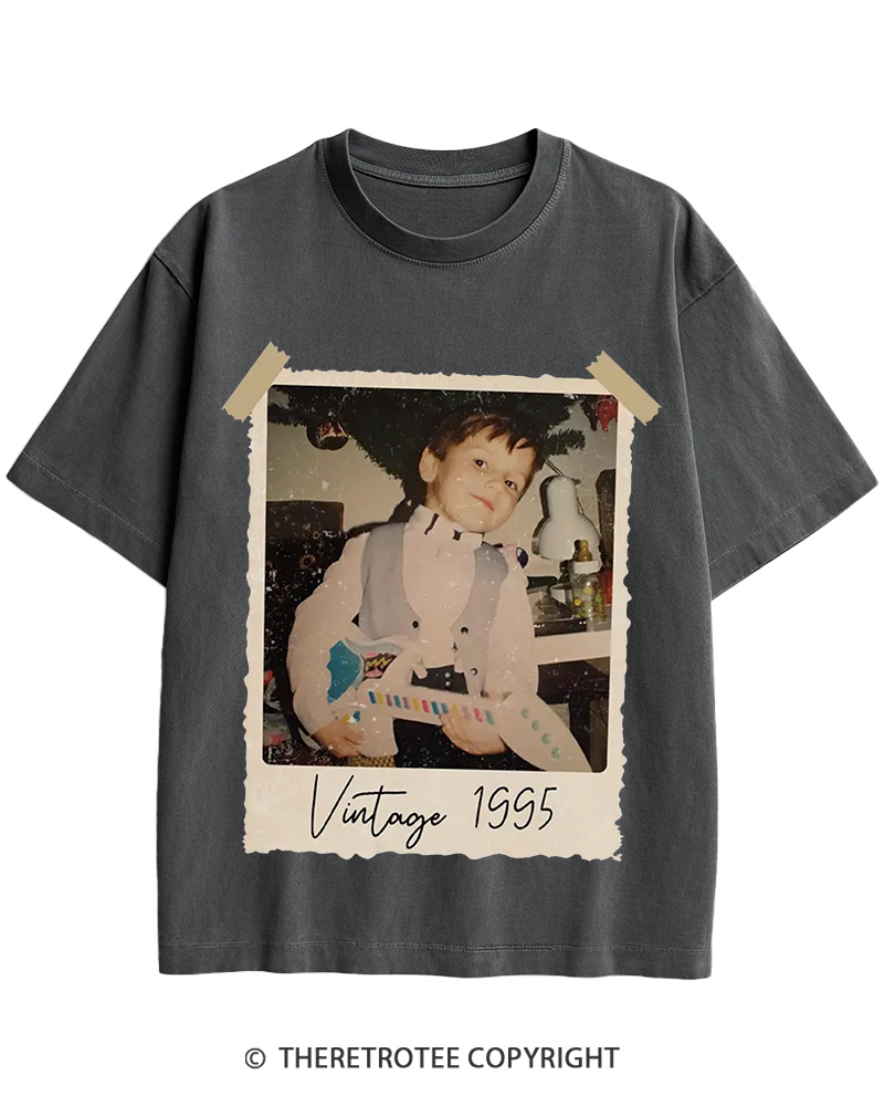 Custom Vintage Photo And Year Cotton T-Shirt image 11