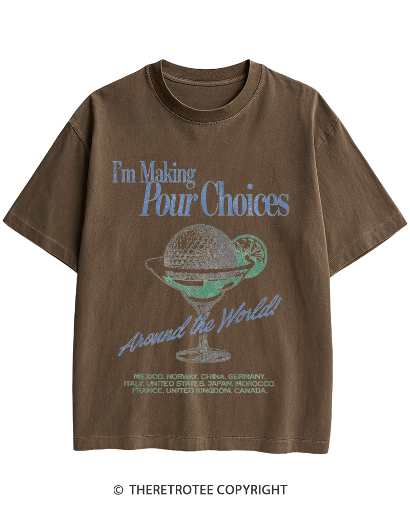 Making Pour Choices Around The World 1960s Cotton T-Shirt image 6