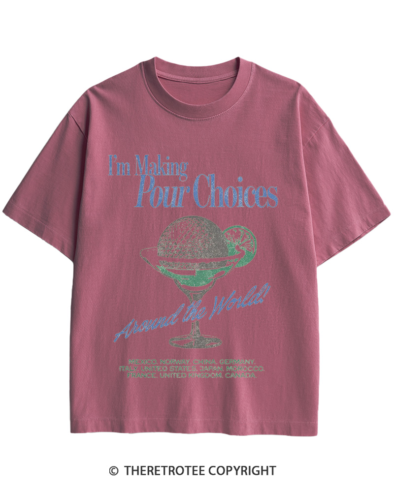 Making Pour Choices Around The World 1960s Cotton T-Shirt image 12