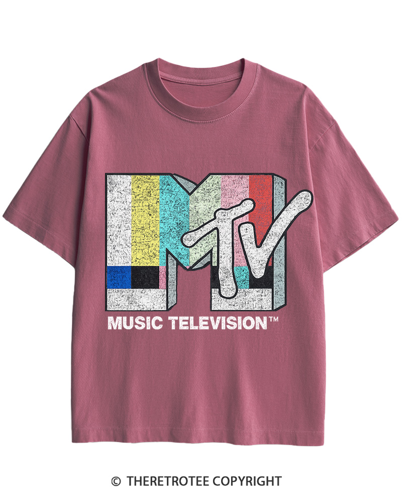 TV Signal Logo 1980s Cotton T-Shirt image 5