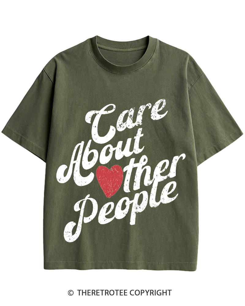 Care About Other People 1960s Cotton T-Shirt image 1