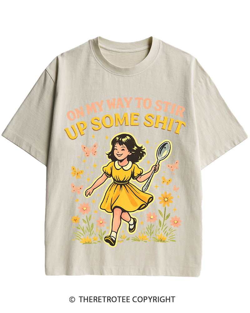 On My Way To Stir Up Some ShT 1960s Cotton T-Shirt image 10
