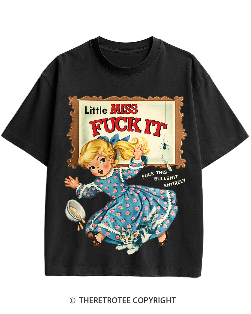 Attitude Girl Fuck It 1960s Cotton T-Shirt image 11