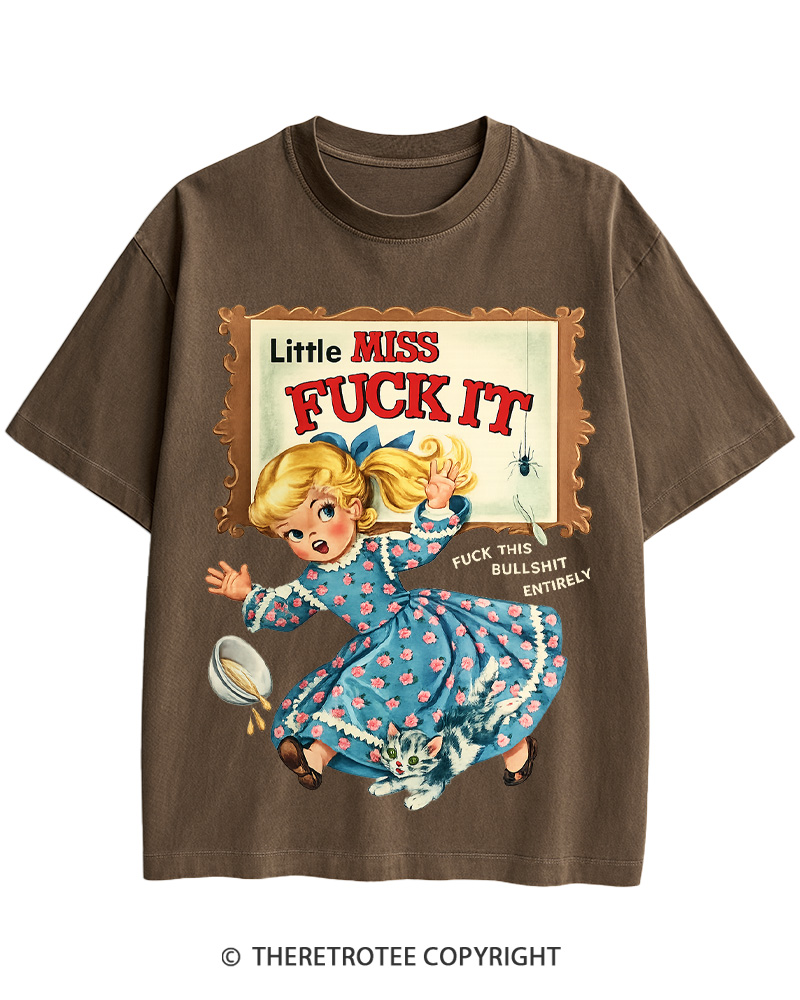 Attitude Girl Fuck It 1960s Cotton T-Shirt image 9