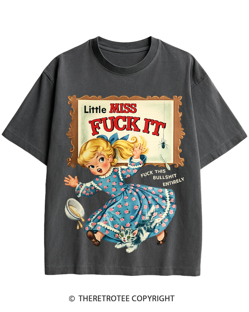 Attitude Girl Fuck It 1960s Cotton T-Shirt image 5