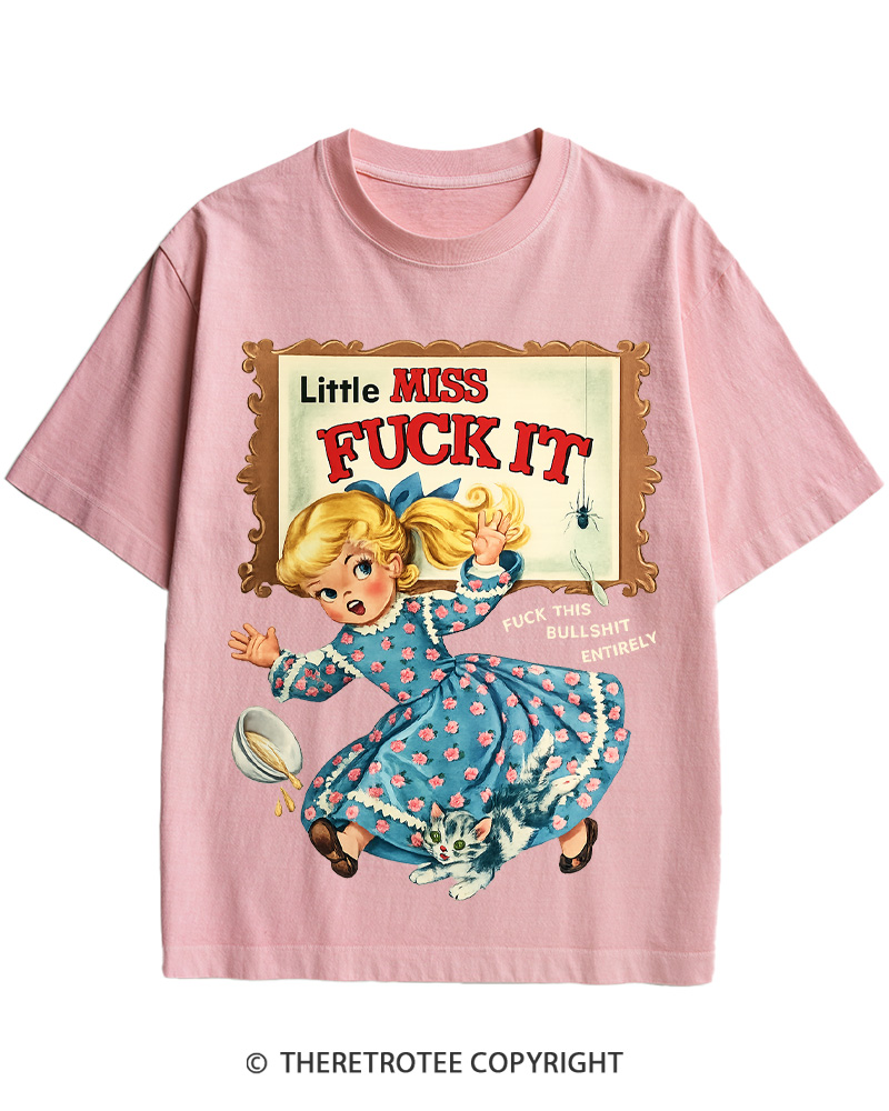 Attitude Girl Fuck It 1960s Cotton T-Shirt image 4