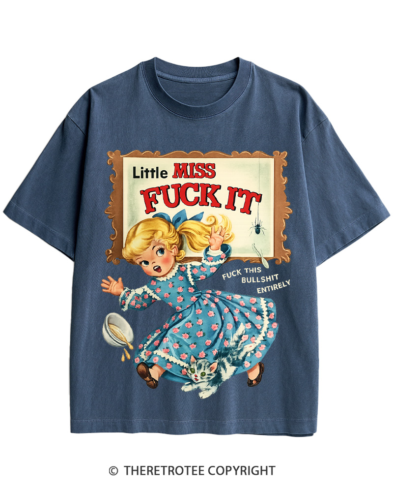 Attitude Girl Fuck It 1960s Cotton T-Shirt image 2