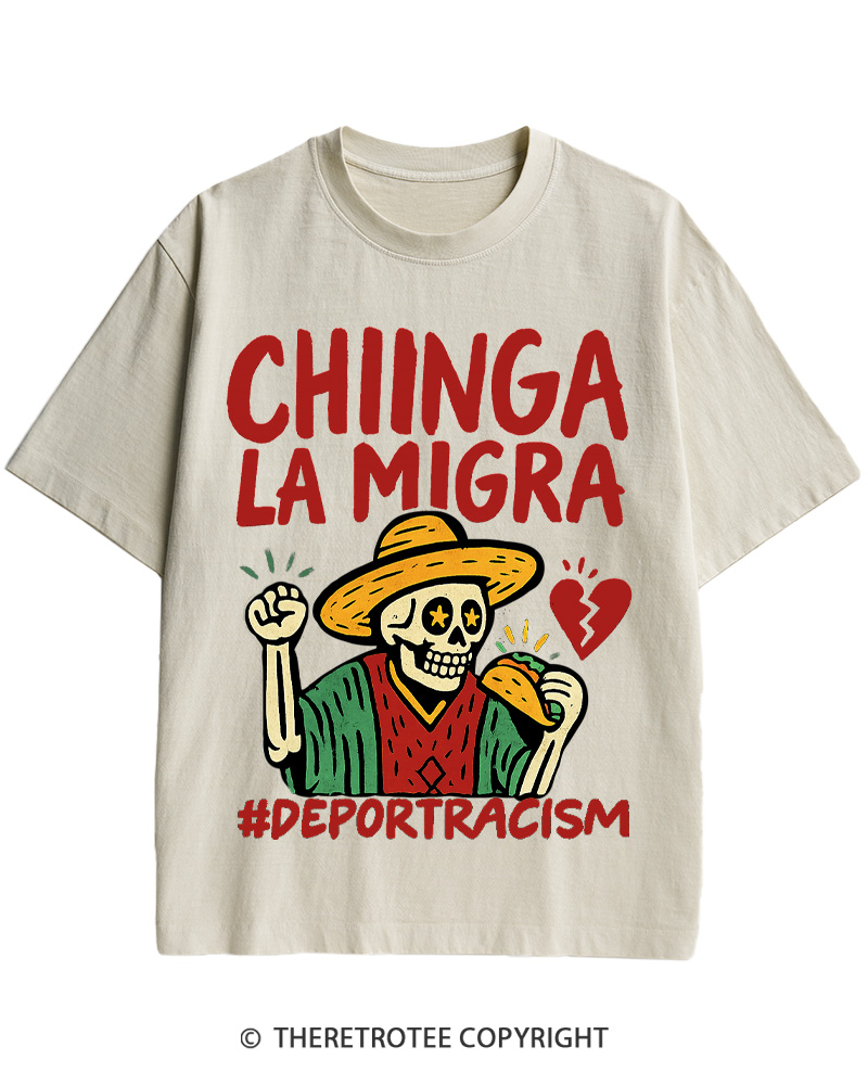 Chinga La Migra Vintage Cotton T-Shirt image 5