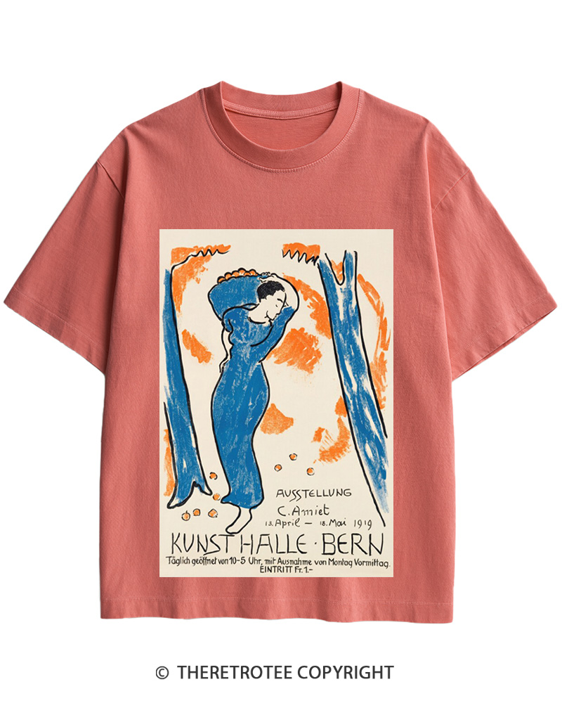 Woman Carrying Basket Cotton T-Shirt image 1