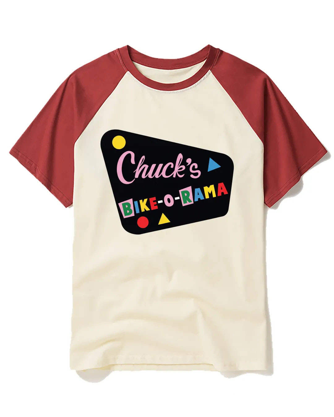 Chuck’s Bike-O-Rama Raglan Baseball T-Shirt