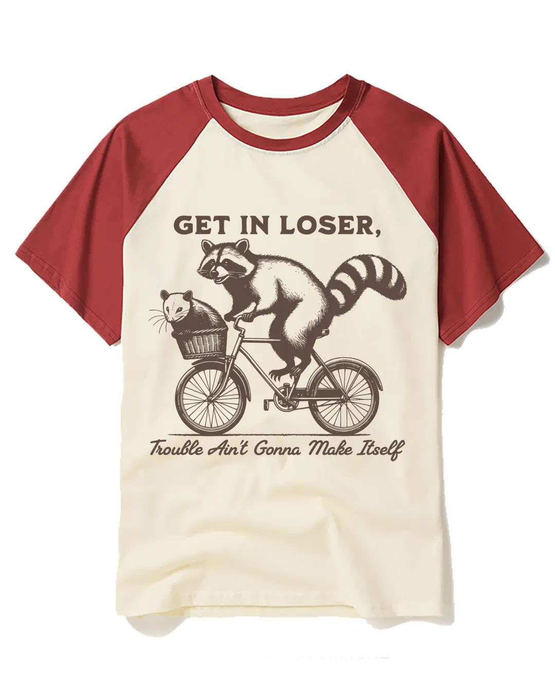 Get In Loser Raglan Baseball T-Shirt