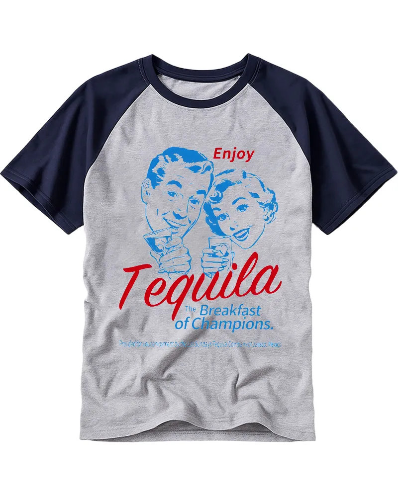 Funny Retro Alcohol Quote Cotton Raglan Shirt