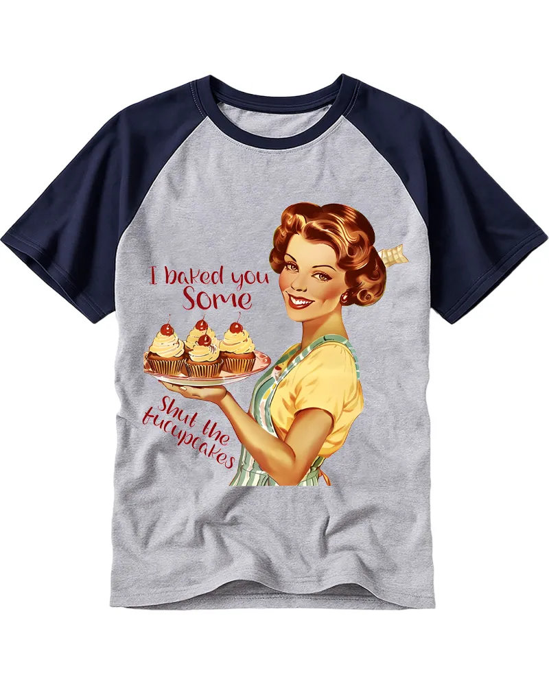 Vintage Sassy Baker Graphic Raglan Tee